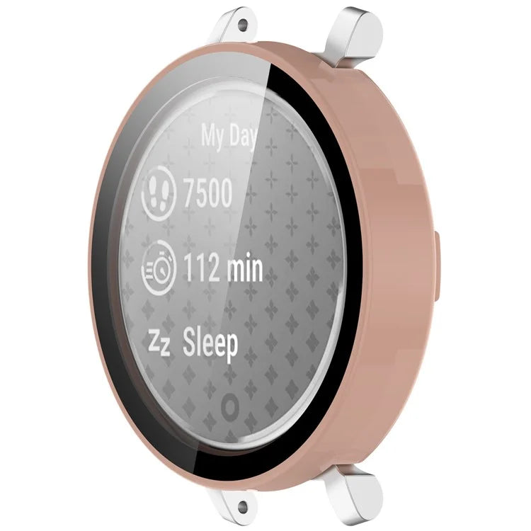 For Garmin Lily 2 Hard PC Watch Protection Case Cover with Tempered Glass Screen Film