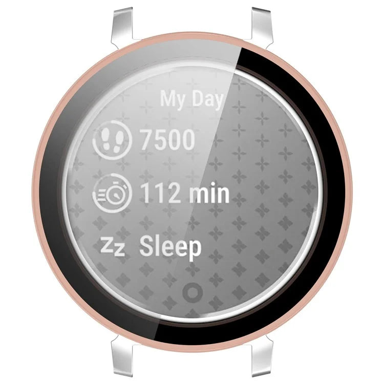 For Garmin Lily 2 Hard PC Watch Protection Case Cover with Tempered Glass Screen Film