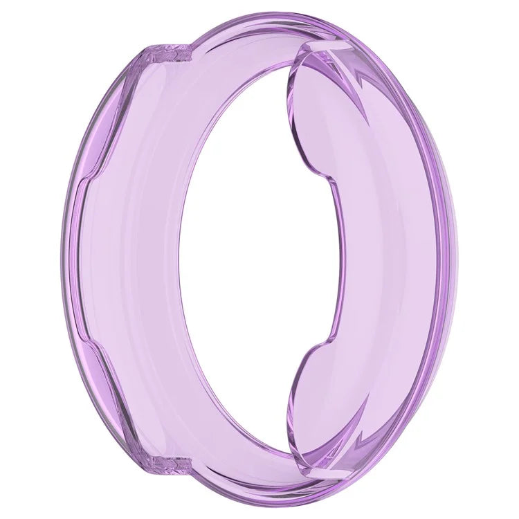 For Garmin Lily 2 Hollow-Out Shockproof TPU Watch Frame Case Smartwatch Protector Purple