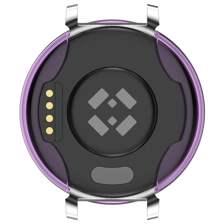 For Garmin Lily 2 Hollow-Out Shockproof TPU Watch Frame Case Smartwatch Protector Purple