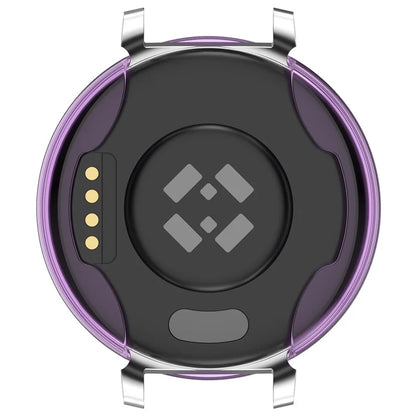 For Garmin Lily 2 Hollow-Out Shockproof TPU Watch Frame Case Smartwatch Protector Purple