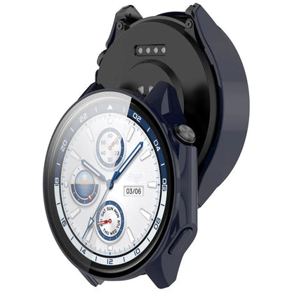 For Oppo Watch X / Watch 2 46mm Drop Protection PC Watch Frame Cover with Tempered Glass Screen Film