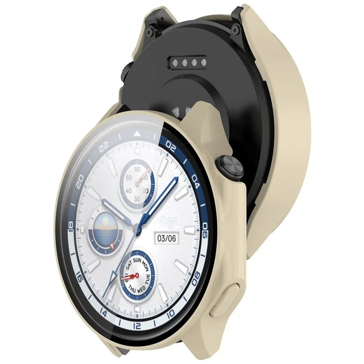 For Oppo Watch X / Watch 2 46mm Drop Protection PC Watch Frame Cover with Tempered Glass Screen Film