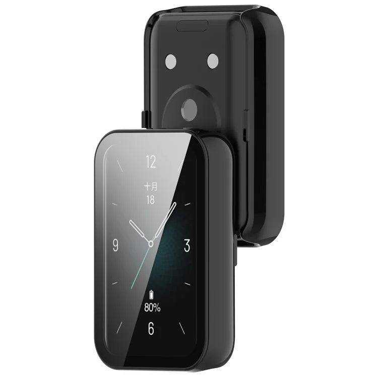For Honor Band 9 Hard PC Watch Case Scratch Proof Cover with Tempered Glass Screen Film
