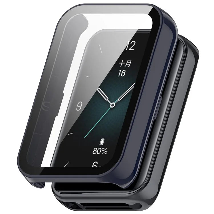 For Honor Band 9 Hard PC Watch Case Scratch Proof Cover with Tempered Glass Screen Film