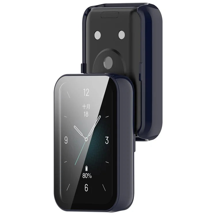 For Honor Band 9 Hard PC Watch Case Scratch Proof Cover with Tempered Glass Screen Film