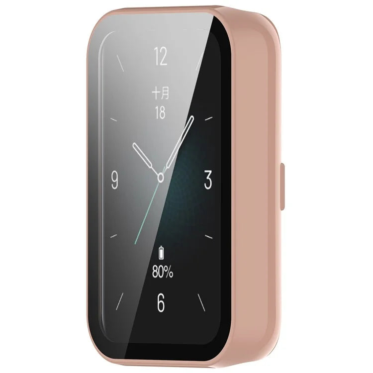 For Honor Band 9 Hard PC Watch Case Scratch Proof Cover with Tempered Glass Screen Film