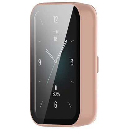 For Honor Band 9 Hard PC Watch Case Scratch Proof Cover with Tempered Glass Screen Film