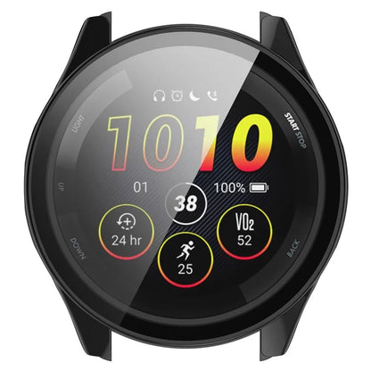 For Garmin Forerunner 165 / Forerunner 165 Music Hard PC Cover Watch Case with Tempered Glass Screen Film