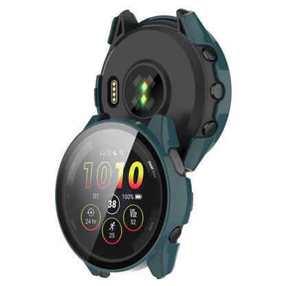 For Garmin Forerunner 165 / Forerunner 165 Music Hard PC Cover Watch Case with Tempered Glass Screen Film