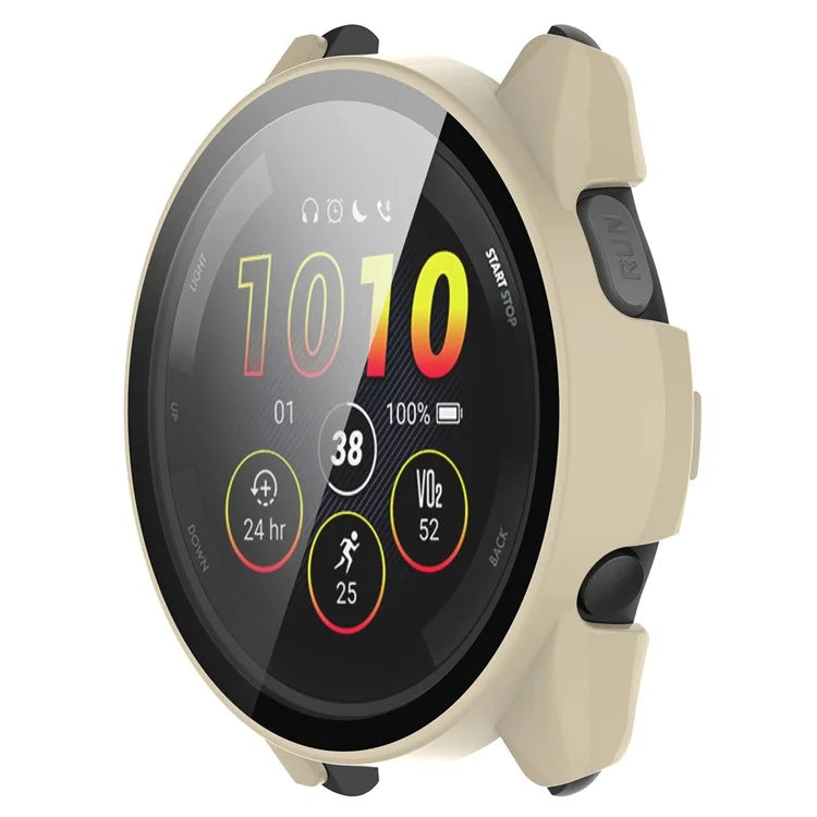 For Garmin Forerunner 165 / Forerunner 165 Music Hard PC Cover Watch Case with Tempered Glass Screen Film