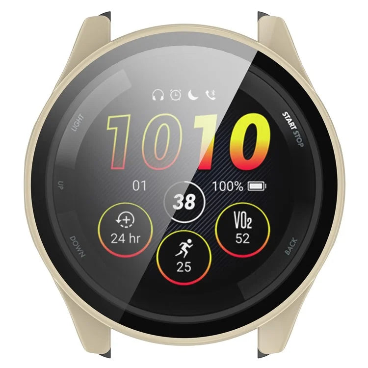 For Garmin Forerunner 165 / Forerunner 165 Music Hard PC Cover Watch Case with Tempered Glass Screen Film