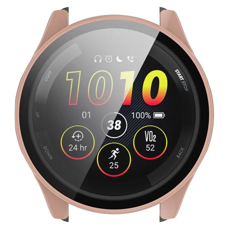 For Garmin Forerunner 165 / Forerunner 165 Music Hard PC Cover Watch Case with Tempered Glass Screen Film