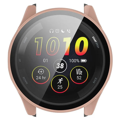 For Garmin Forerunner 165 / Forerunner 165 Music Hard PC Cover Watch Case with Tempered Glass Screen Film