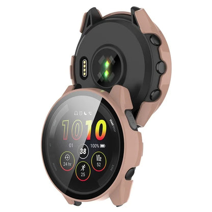 For Garmin Forerunner 165 / Forerunner 165 Music Hard PC Cover Watch Case with Tempered Glass Screen Film