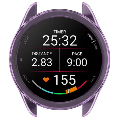 For Garmin Forerunner 165 / Forerunner 165 Music TPU Watch Frame Smartwatch Protector Case Purple