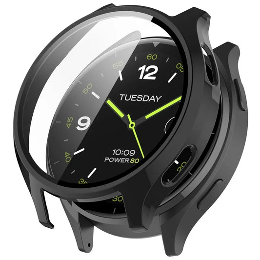 Hard PC Cover for Xiaomi Watch 2 Watch Case with Tempered Glass Screen Film
