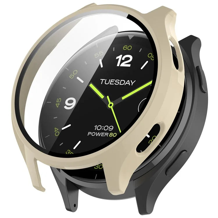 Hard PC Cover for Xiaomi Watch 2 Watch Case with Tempered Glass Screen Film