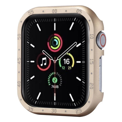 For Apple Watch Series 6 / 5 / 4 / SE (2022) / SE (2023) / SE 44mm Case Aluminum Alloy Hollow Watch Cover with Dial Plate