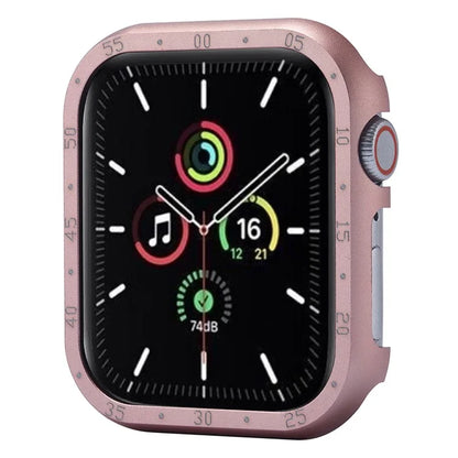 For Apple Watch Series 6 / 5 / 4 / SE (2022) / SE (2023) / SE 44mm Case Aluminum Alloy Hollow Watch Cover with Dial Plate