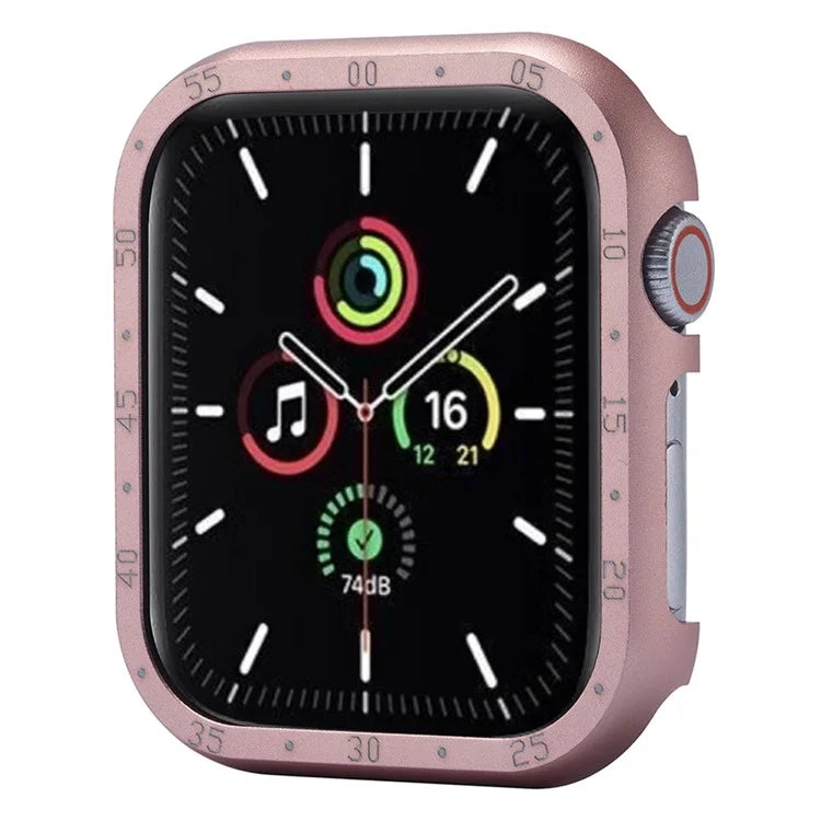 For Apple Watch Series 9 / 8 / 7 41mm Aluminum Alloy Watch Case Protective Cover with Dial Plate