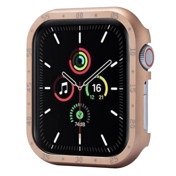 For Apple Watch Series 9 / 8 / 7 41mm Aluminum Alloy Watch Case Protective Cover with Dial Plate