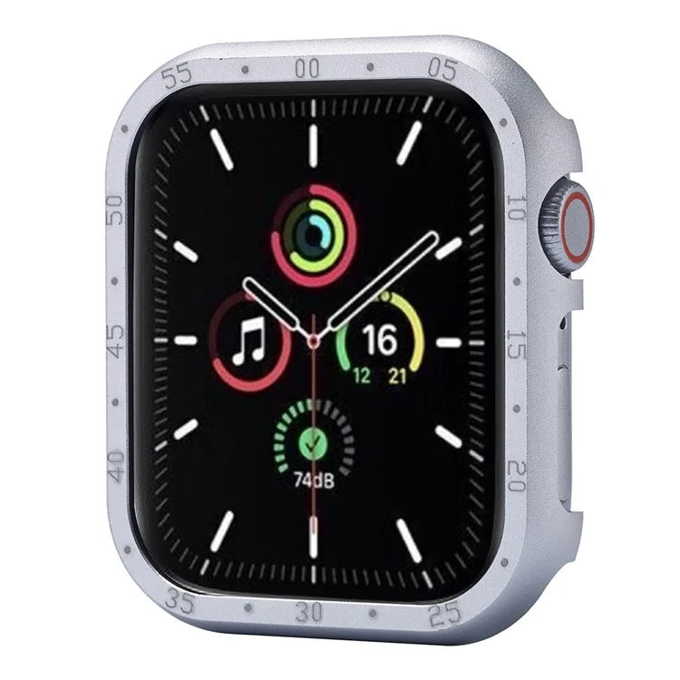 For Apple Watch Series 9 / 8 / 7 41mm Aluminum Alloy Watch Case Protective Cover with Dial Plate
