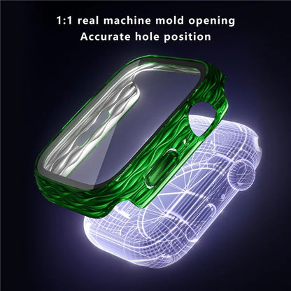 For Apple Watch Series 4 / 5 / 6 / SE / SE (2022) 44mm Hard PC Watch Case Cover with Tempered Glass Screen Film