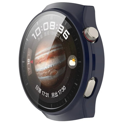 For Huawei Watch 4 Pro Case PC Cover with Curved Tempered Glass Screen Protector