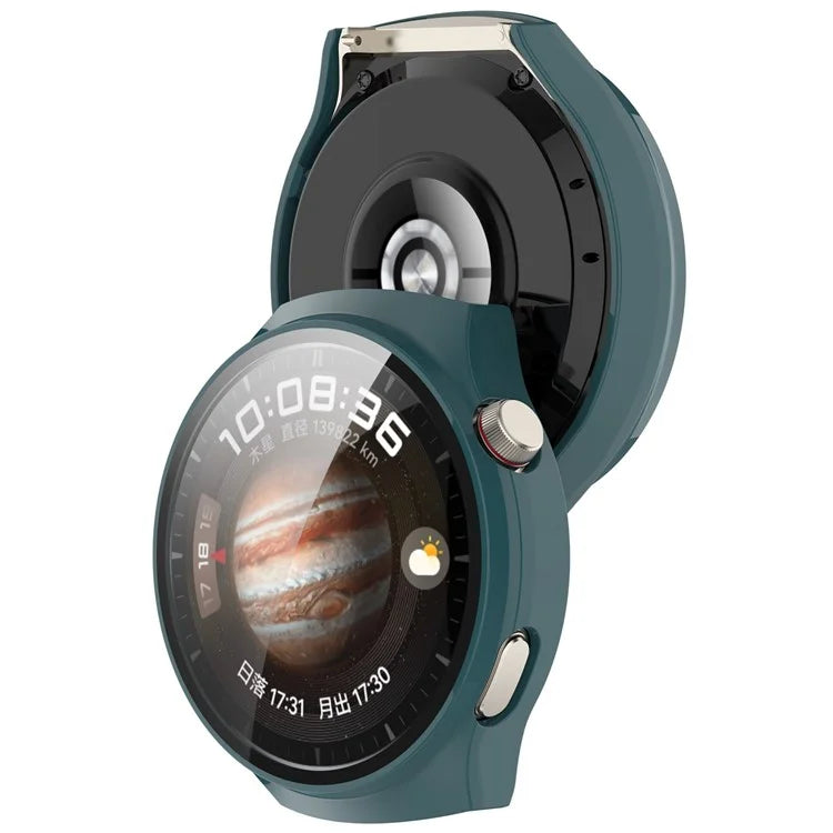 For Huawei Watch 4 Pro Hard PC Watch Case with Built-in Tempered Glass Screen Film