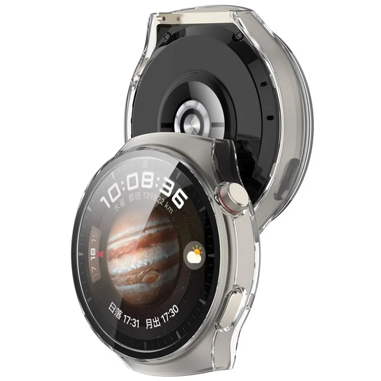 For Huawei Watch 4 Pro Hard PC Watch Case with Built-in Tempered Glass Screen Film