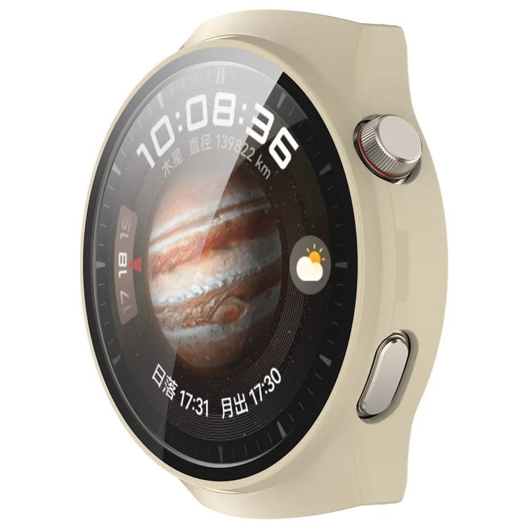 For Huawei Watch 4 Pro Hard PC Watch Case with Built-in Tempered Glass Screen Film