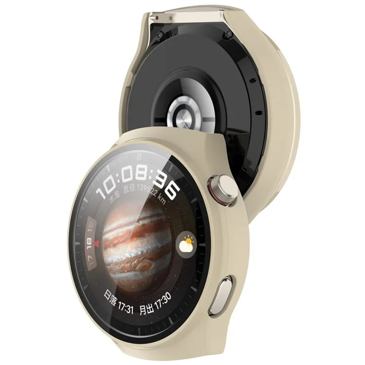 For Huawei Watch 4 Pro Hard PC Watch Case with Built-in Tempered Glass Screen Film