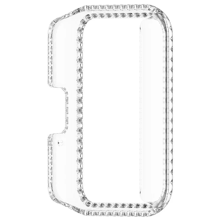 For Samsung Galaxy Fit3 R390 Anti-Collision Watch Case Rhinestone Decor PC Hollow Clear Protective Frame