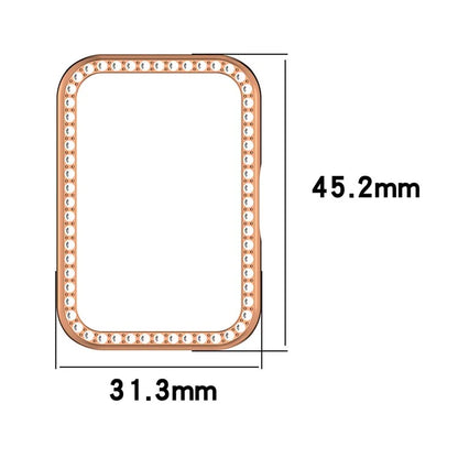 For Samsung Galaxy Fit3 R390 Anti-Collision Watch Case Rhinestone Decor PC Hollow Clear Protective Frame
