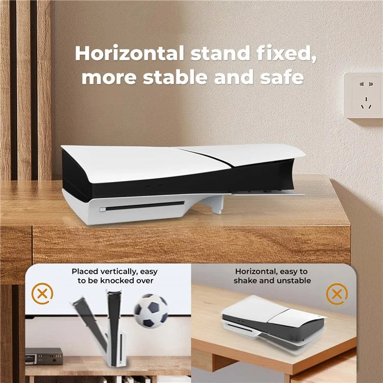STARTRC GAMES For Sony PS5 Slim Upgraded Game Console Base Plastic Horizontal Bracket