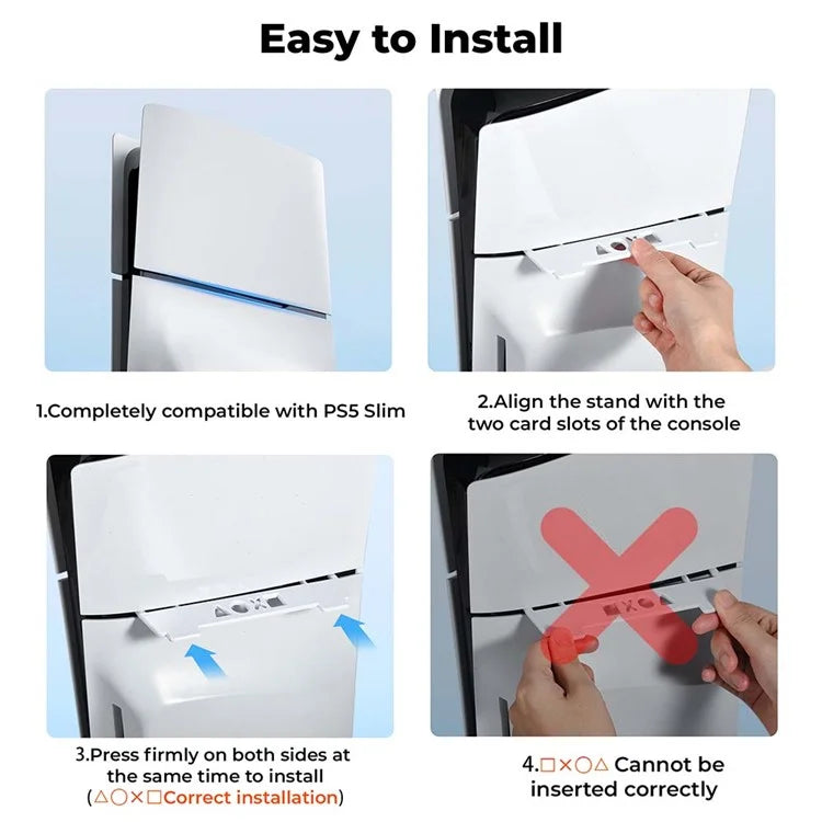 STARTRC GAMES For Sony PS5 Slim Upgraded Game Console Base Plastic Horizontal Bracket