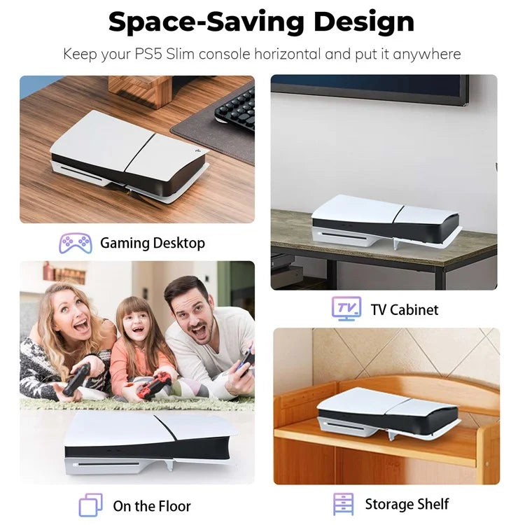 STARTRC GAMES For Sony PS5 Slim Upgraded Game Console Base Plastic Horizontal Bracket