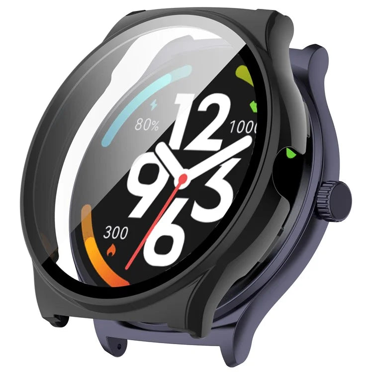 For Haylou Solar Lite (R001) Hard PC Watch Frame Cover with Tempered Glass Screen Film