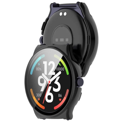 For Haylou Solar Lite (R001) Hard PC Watch Frame Cover with Tempered Glass Screen Film