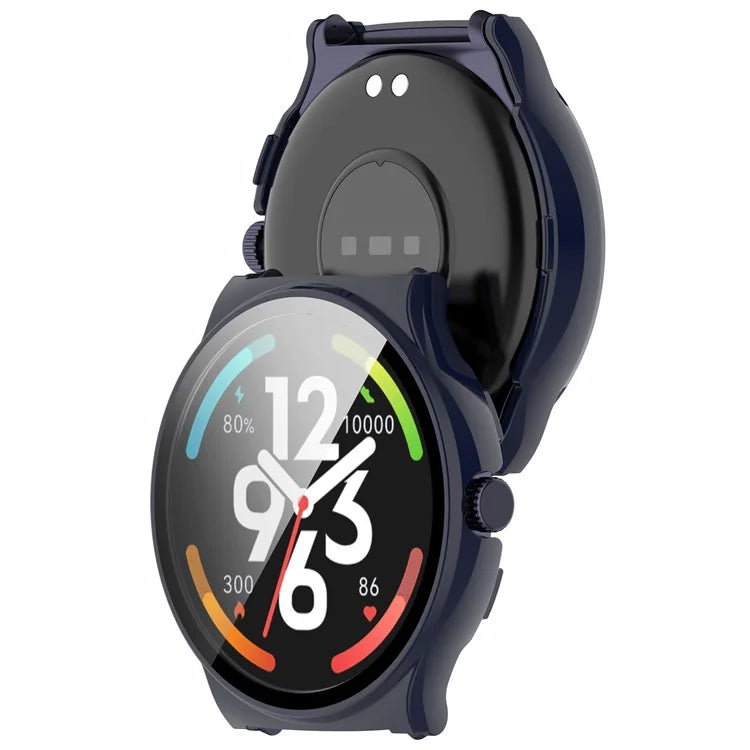 For Haylou Solar Lite (R001) Hard PC Watch Frame Cover with Tempered Glass Screen Film
