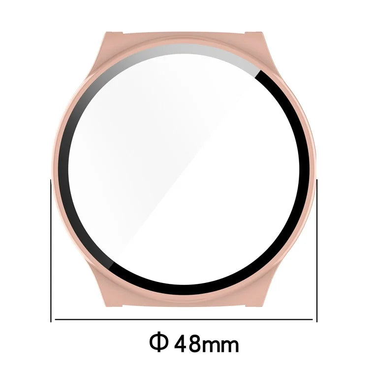 For Haylou Solar Lite (R001) Hard PC Watch Frame Cover with Tempered Glass Screen Film