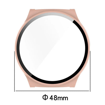 For Haylou Solar Lite (R001) Hard PC Watch Frame Cover with Tempered Glass Screen Film