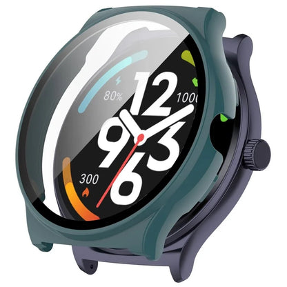 For Haylou Solar Lite (R001) Hard PC Watch Frame Cover with Tempered Glass Screen Film