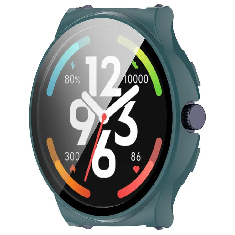 For Haylou Solar Lite (R001) Hard PC Watch Frame Cover with Tempered Glass Screen Film