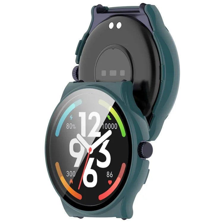 For Haylou Solar Lite (R001) Hard PC Watch Frame Cover with Tempered Glass Screen Film