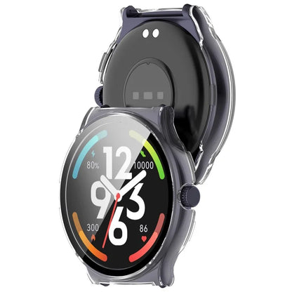 For Haylou Solar Lite (R001) Hard PC Watch Frame Cover with Tempered Glass Screen Film