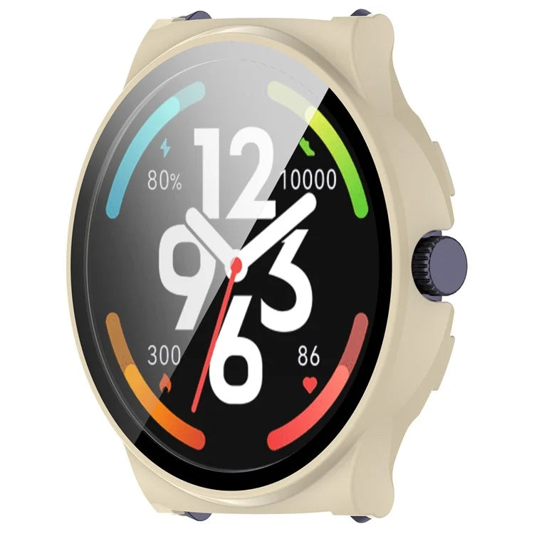 For Haylou Solar Lite (R001) Hard PC Watch Frame Cover with Tempered Glass Screen Film