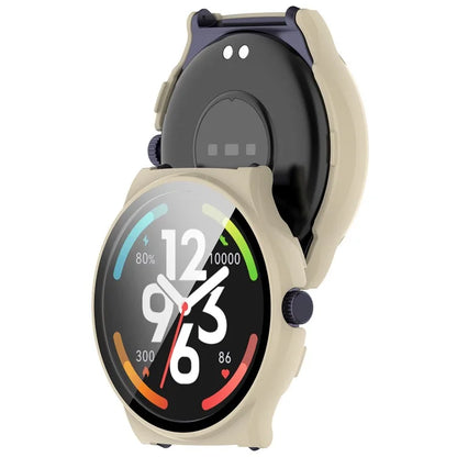 For Haylou Solar Lite (R001) Hard PC Watch Frame Cover with Tempered Glass Screen Film