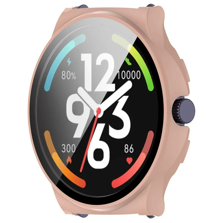 For Haylou Solar Lite (R001) Hard PC Watch Frame Cover with Tempered Glass Screen Film